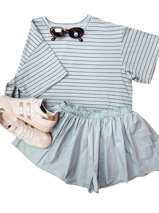 Lalamia - Pin Stripe Poplin Short Set