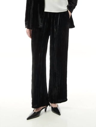 Eileen Fisher - Crushed Velvet Wide-leg Pant