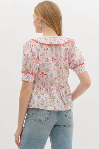 Entro - Floral Peplum Top