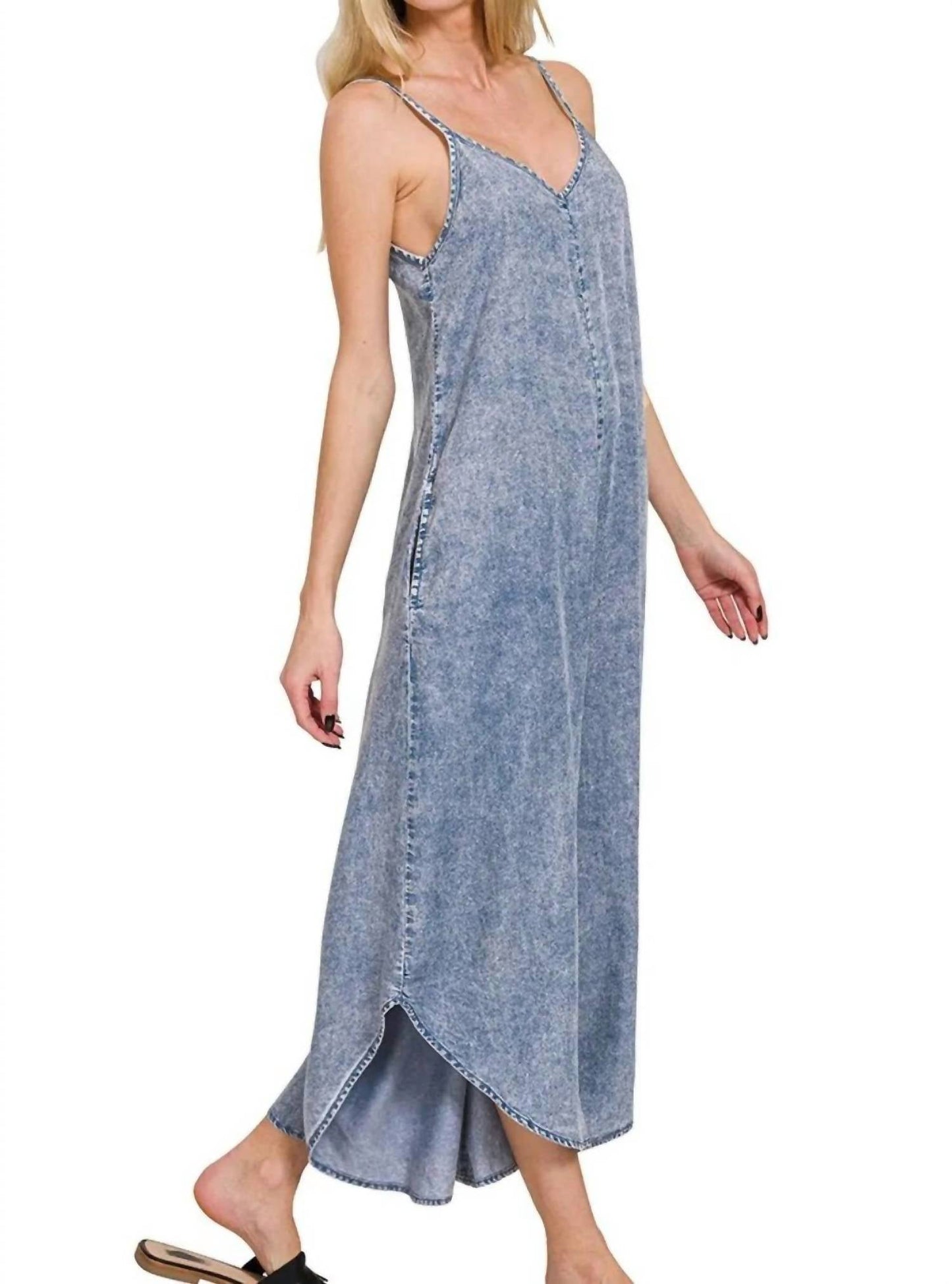 Trendsi - Zenana Lyocell Acid-Washed Jumpsuit