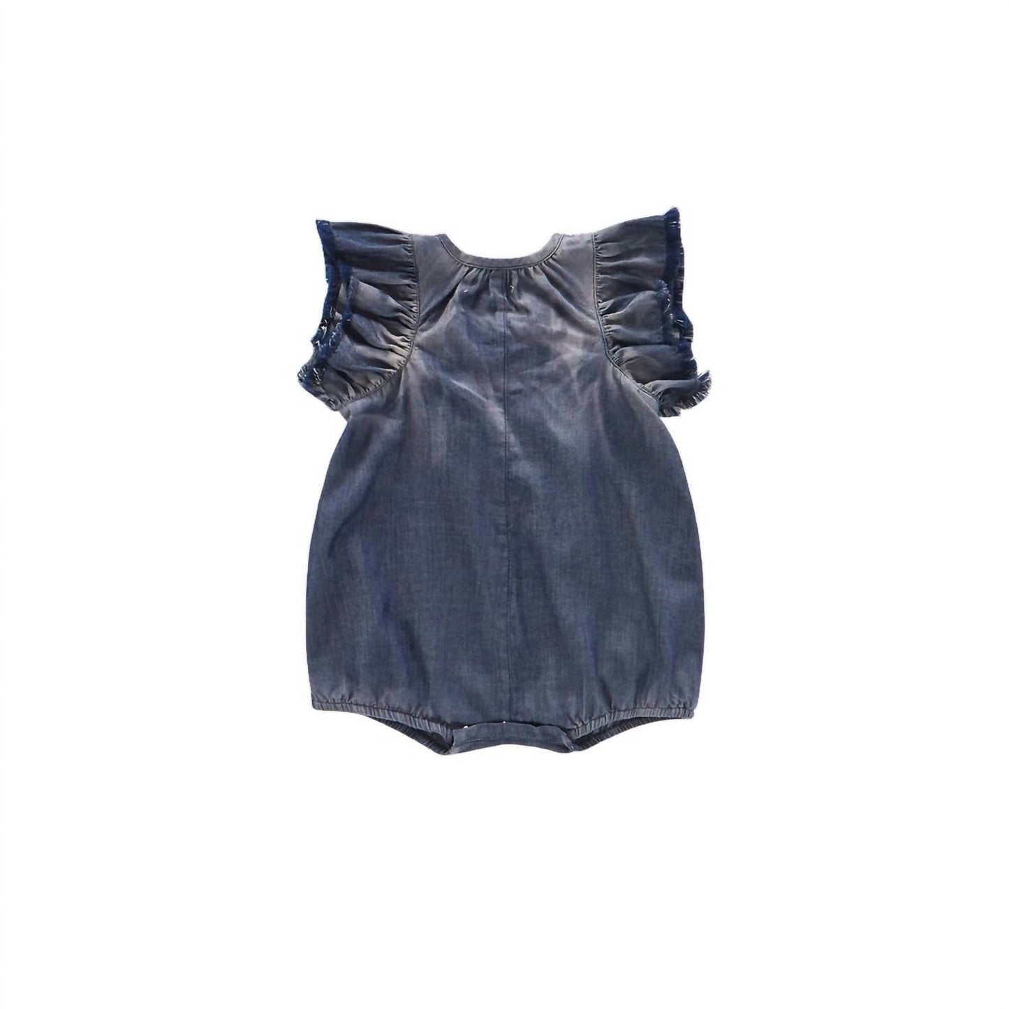 Omamimini - Girls' Denim Bubble Romper