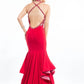 Rachel Allan - Beaded Halter Neck Jersey Prom Gown