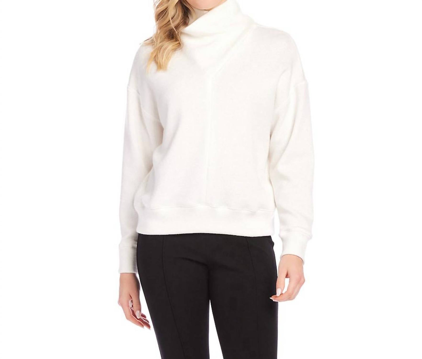Karen Kane - Faux Wrap Turtleneck Top