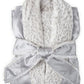 Luxe Leopard Faux Fur Satin Robe in Silver
