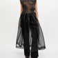 Ganni - Women's Technical Organza Corset Midi Dress