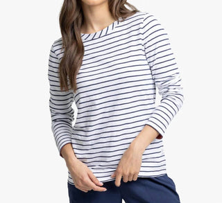 Southern Tide - Kimmy Stripe Crewneck Long Sleeve Tee