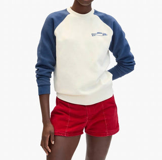Clare V. - Sweatshirt w/Embroidered Sardine