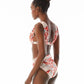 Carmen Marc Valvo - Ruched Swim Floral Bikini Top