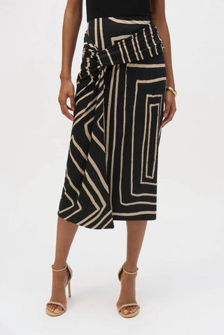 Joseph Ribkoff - High-waist Midi Wrap Skirt