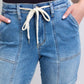 Judy Blue - High Rise Cuffed Cargo Denim Jogger