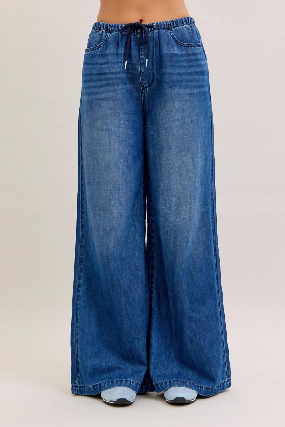 Judy Blue - Women's High Waist Featherweight Palazzo Fit Jeans