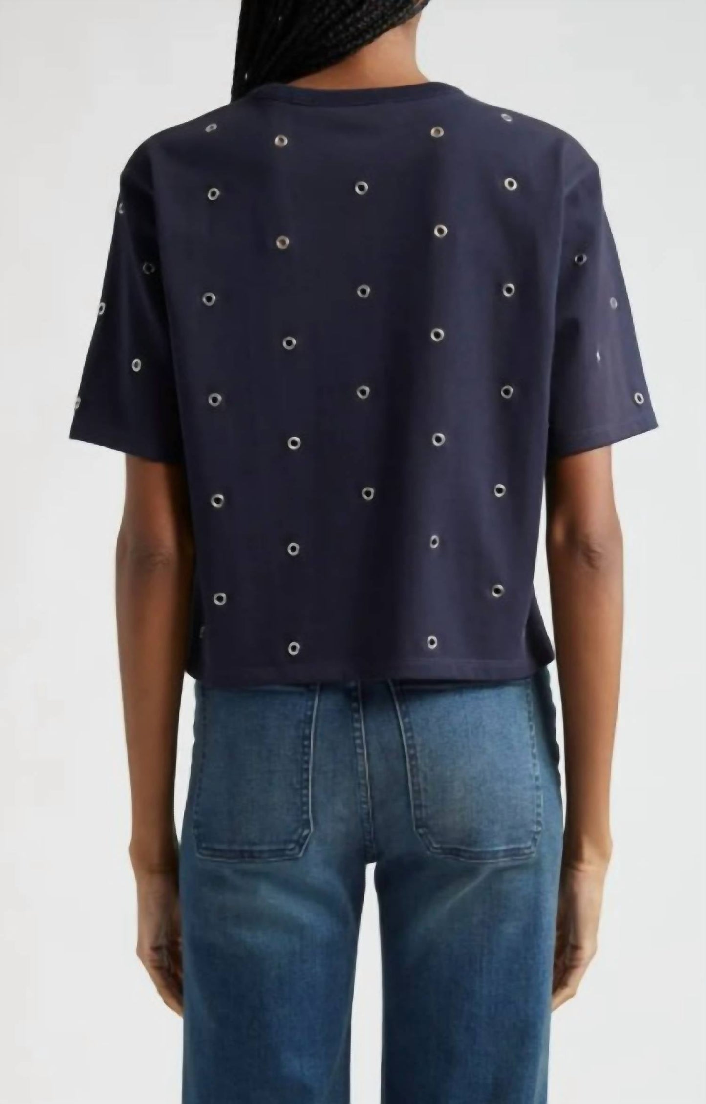 Veronica Beard - Sebastian Grommet Accent Cotton T-shirt
