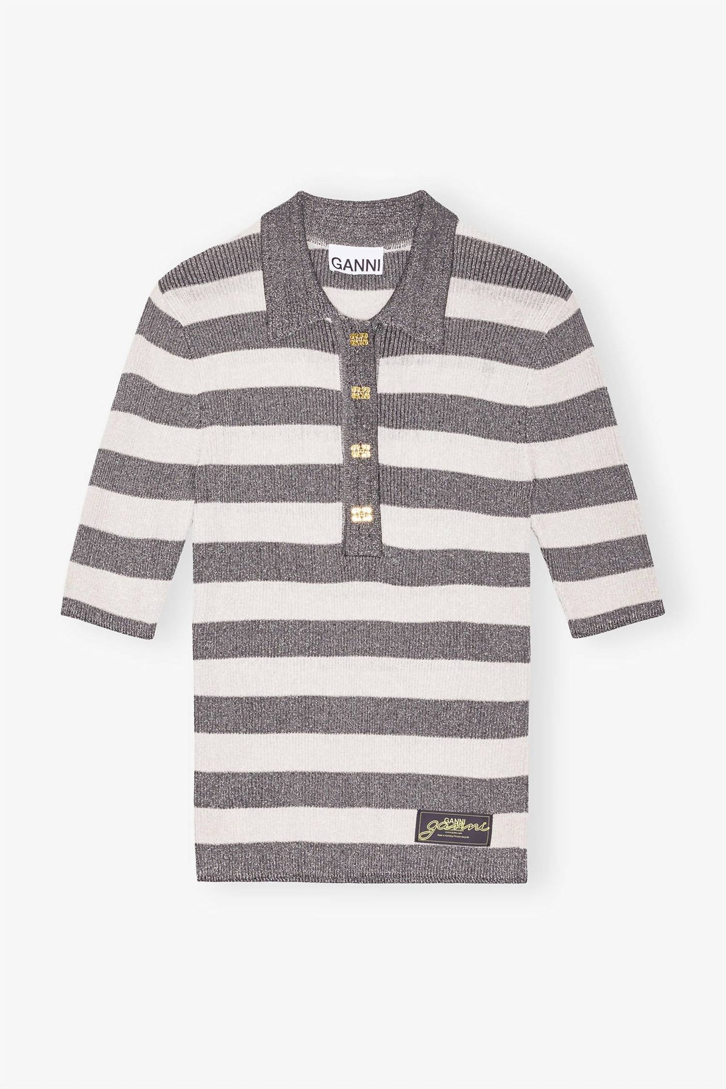 Ganni - Sparkle Rib Polo