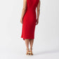 Joseph Ribkoff - Faux Wrap Midi Sheath Dress