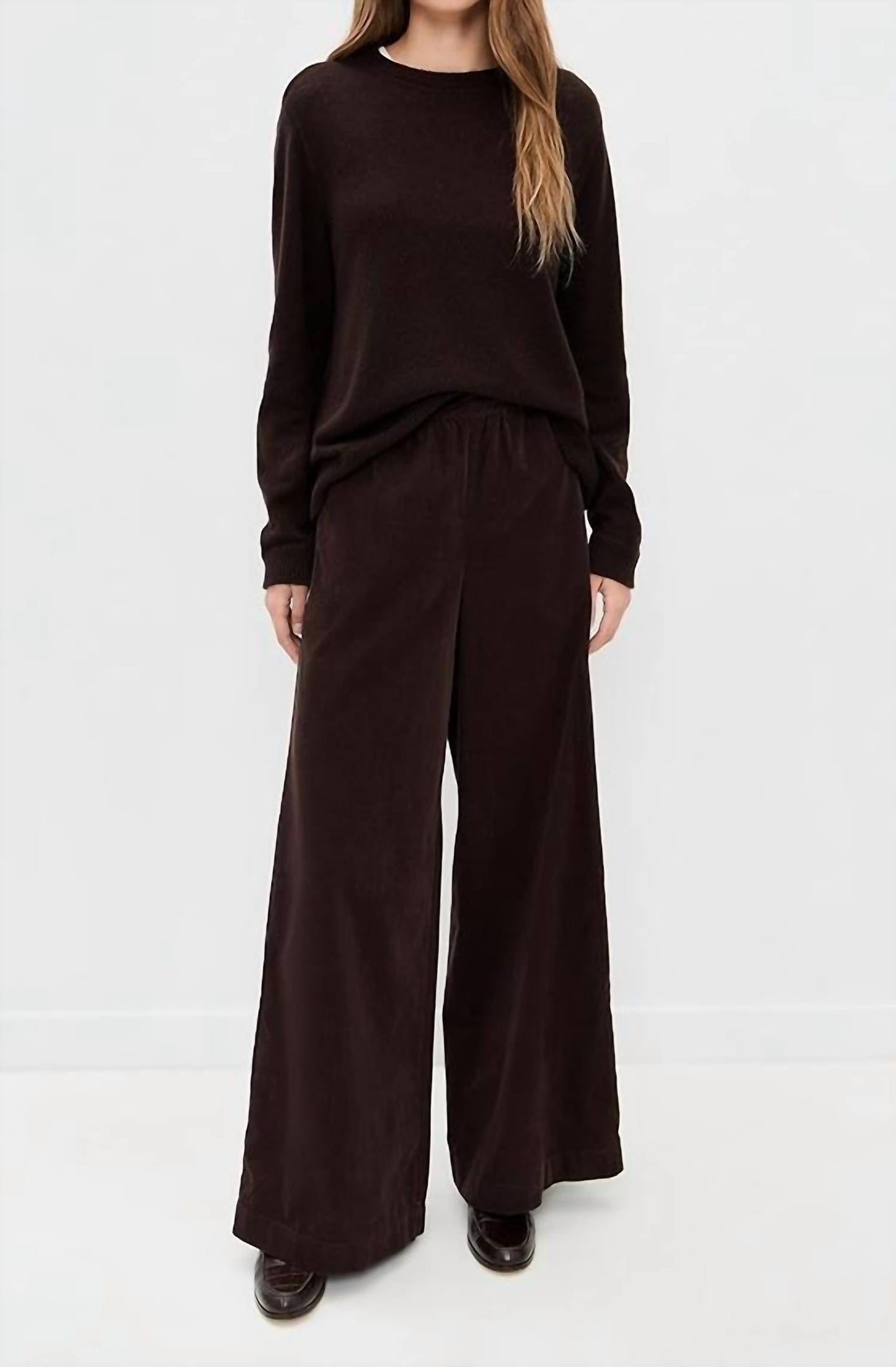 Atm - Corduroy Wide Leg Pants