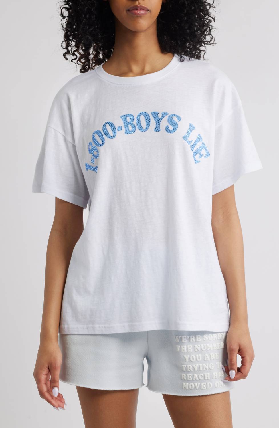 Boys Lie - Boyfriend With Rhinestone Detailing Tee