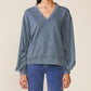 Anthem The Label - Washed Knit V-neck Pullover