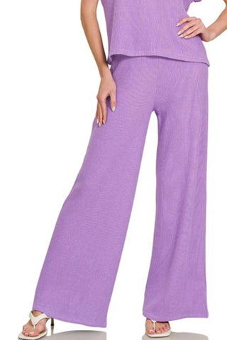 Trendsi - Zenana Rolled Sleeve Top and Pants Sweater Set