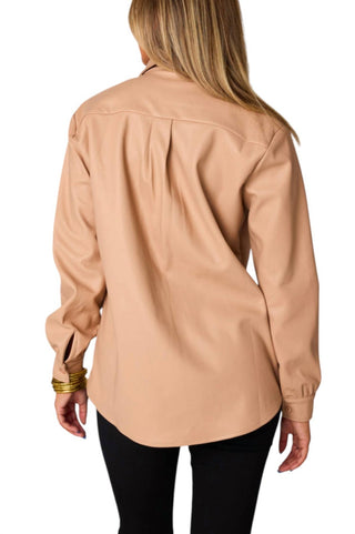 Buddylove - BRIELLE BUTTON LEATHER TOP