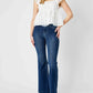 Judy Blue - High Waisted Angled Side Seam Detail Flare Jeans
