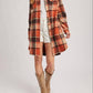 Bluivy - Women's Flannel Plaid Longline Shacket