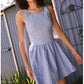 Free People - Va Va Volume Jacquard Criss Cross Back Mini Dress
