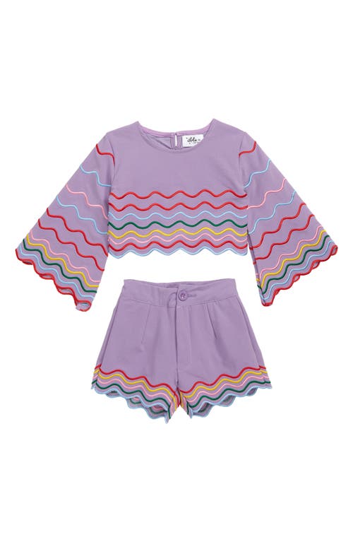 Purple Rainbow Wave Coord Set by Lola + The Boys
