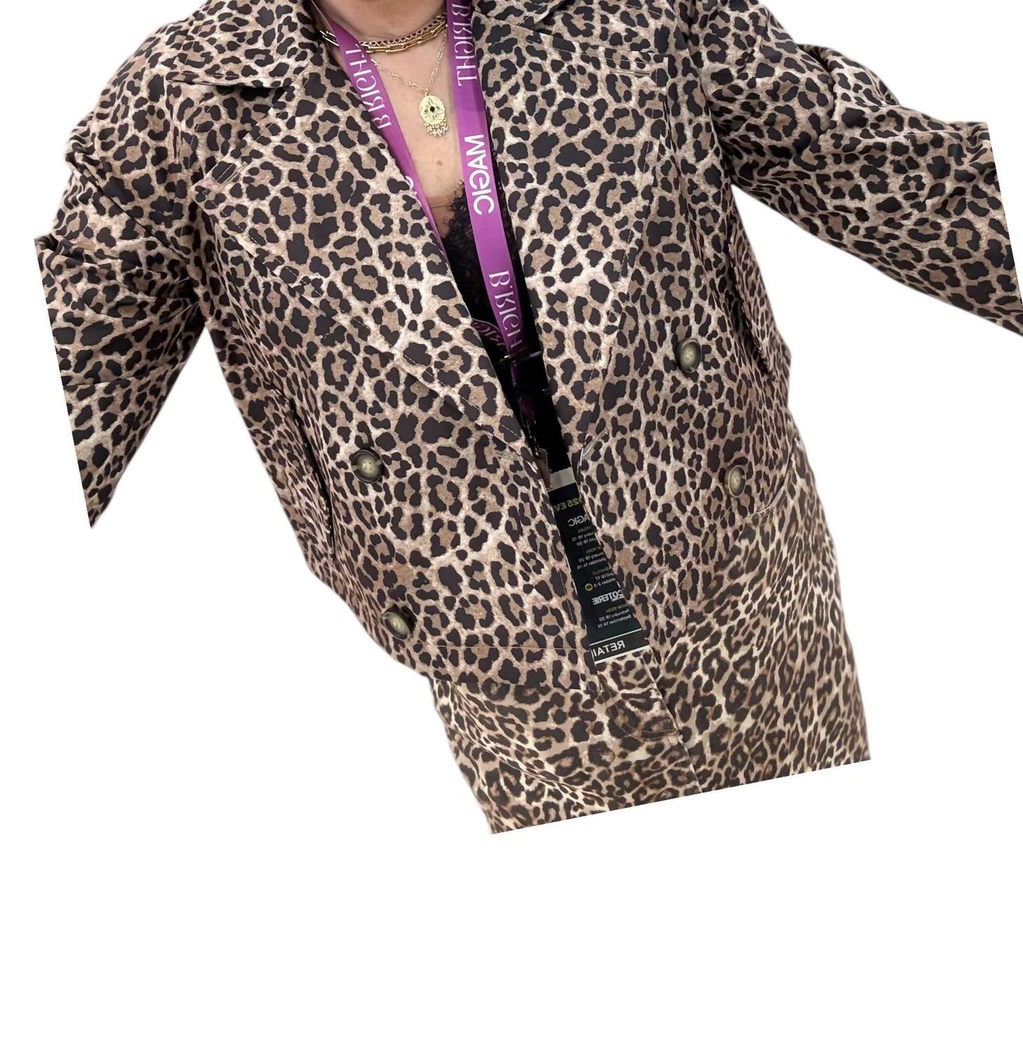 26 International - Weekend Chic Cheetah Trench