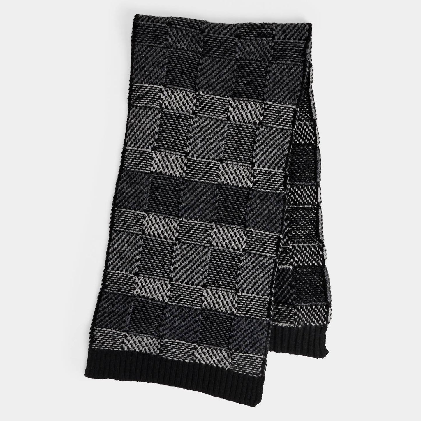 Coco + Carmen - Women's Checkerboard Winter Knit Scarf