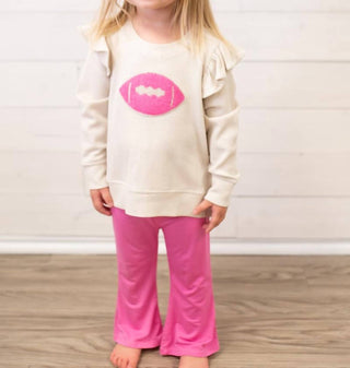 Angel Dear - Football Waffle Ruffle Sweatshirt