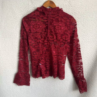 J.Crew - Women's Lace Mockneck Top