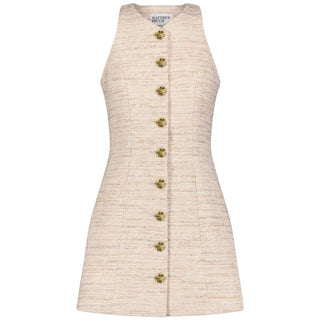 Matthew Bruch - Natural Tweed Vest Mini Dress