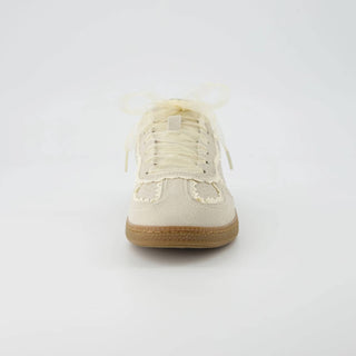 Cushionaire - Women’s Belinda Lace Detail Casual Sneakers