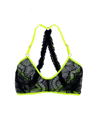 Titov - Women's Kiera Lace Neon Trim Bralette