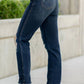 Judy Blue - High Waist Rigid Magic Heavy Distressed Straight Leg Jeans