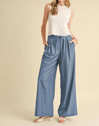 &Merci - Rebecca Relaxed Wide Leg Striped Pants