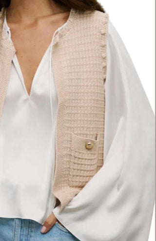 Autumn Cashmere - Open Front Texture Vest