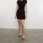 Enza Costa - SILK RIB CAP SLEEVE MINI DRESS