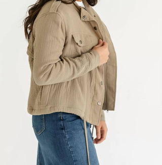 Elan - Gauze Snap Front Jacket