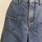 Trendsi - Davi & Dani Patch Pocket Wide Leg Culotte Jeans