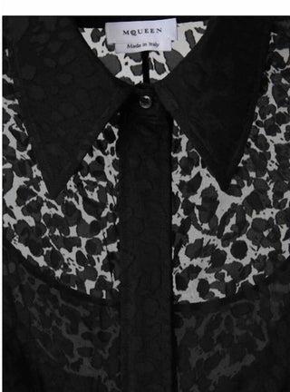 Alexander Mcqueen - Leopard Devore' Jersey Day Dress