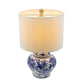 Blue and White Short Urn Ceramic Vase Lamp