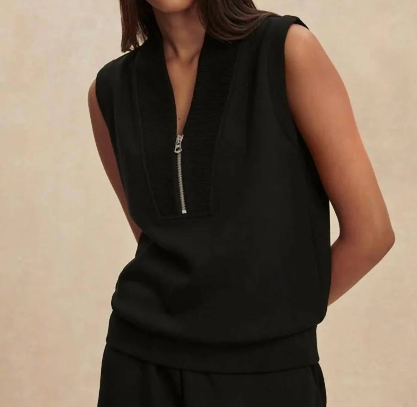 Varley - Beau Sleeveless Half-Zip Sweat Top