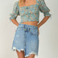 Elan - Short Sleeve Puff Shoulder Top