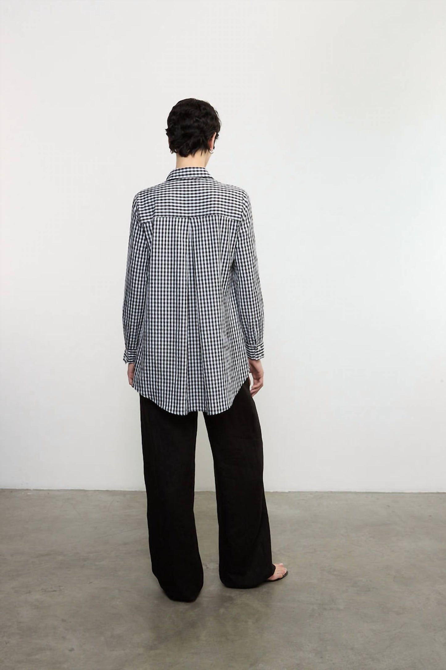 Enza Costa - Textured Gingham Shirt