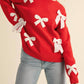 &Merci - Nora Velvet Bow Pattern Sweater