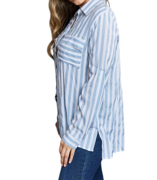 Ninexis - Collared Striped Shirt