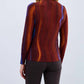 Fdj - Long Sleeve Printed Mock Neck Top