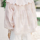 Aureum - Felicity Scallop Collar Tile Print Blouse