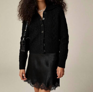J.Crew - Collared Cable-knit Cardigan